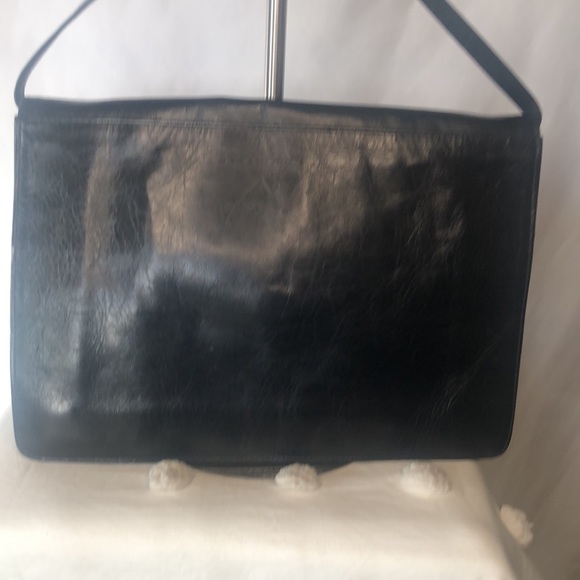 ATTANASIO black leather Vintage handbag. - Picture 5 of 10